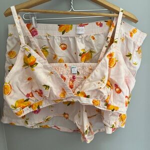 Only Citrus and Floral Pajama Set XXL